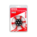 Josco 100mm Red Abrasive Nylon Fan Brush for Angle Grinders