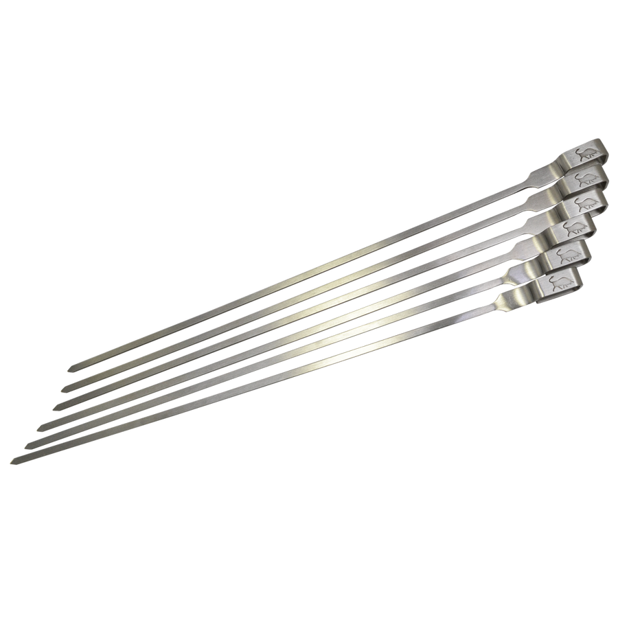 Matador Stainless Steel Skewers - 33cm - 6 Pack - Built-in Handle - SuperSaverAU - view 1