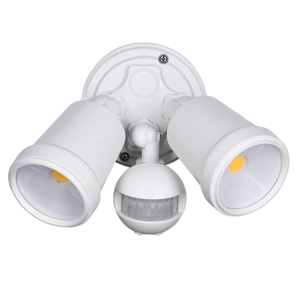 Brilliant White Raptor III Twin Security Light - 20W - 1800 Lumens - PIR Sensor - Outdoor Use - SuperSaverAU - view 1