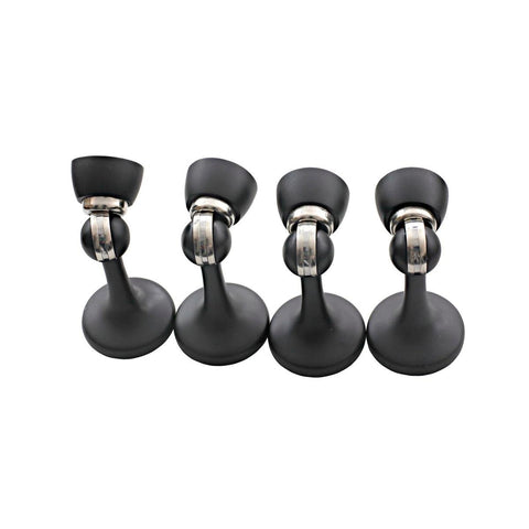Ikonic Magnetic Door Stop Set - 4 Piece - Zinc Alloy - Matte Black Finish - SuperSaverAU - view 1