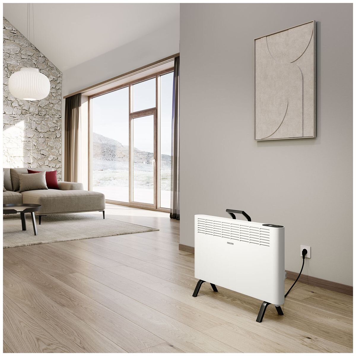 Stiebel Eltron 2000W Move Freestanding Panel Heater - Weekly Timer, Automatic Preheating, White - 207544