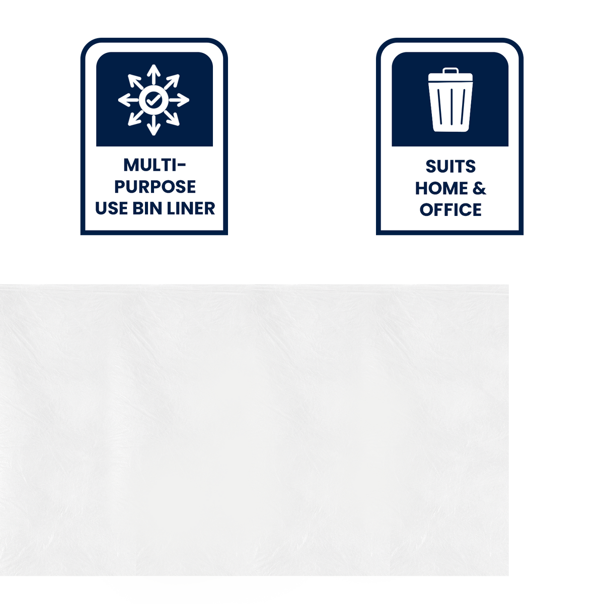 Grunt 15L Multi-Purpose White Flat Top Rubbish Bags 100 Pack