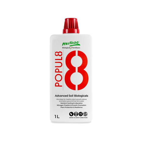Neutrog POPUL8 Advanced Soil Biologicals Liquid Concentrate 1L - Revitalises Stressed Plants - Enhances Plant Health - SuperSaverAU - view 1