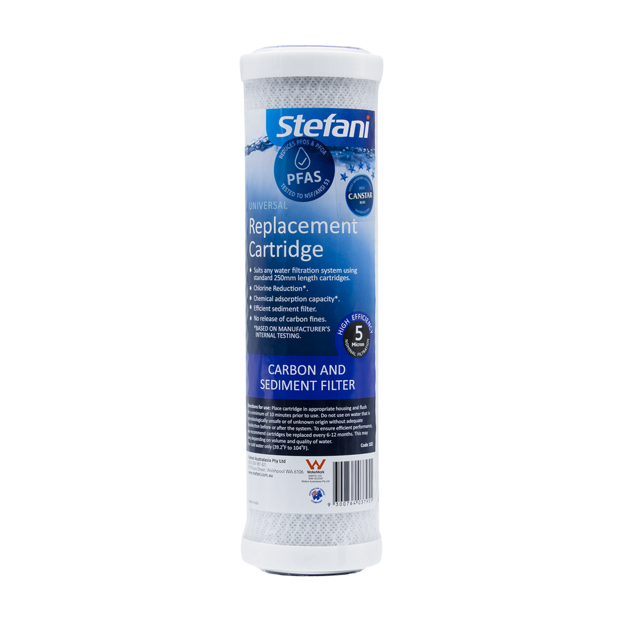 Stefani 250mm Carbon Block Cartridge 5 Micron High Efficiency Filter - SuperSaverAU - view 1