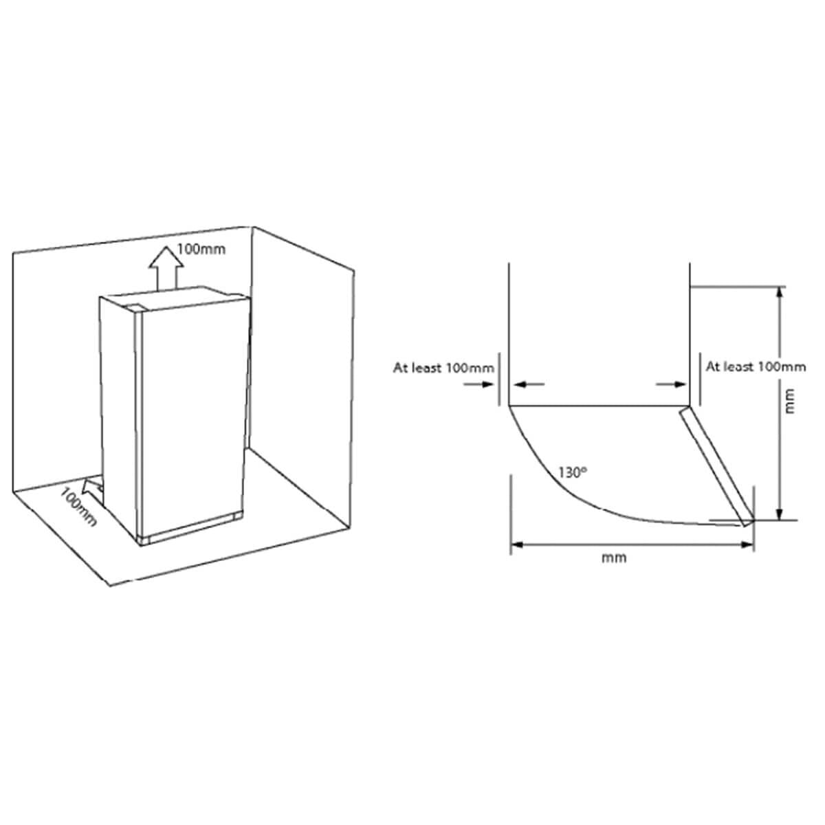 Artusi 126L single door bar fridge - black, reversible door, 3 star energy rating - AFR115B