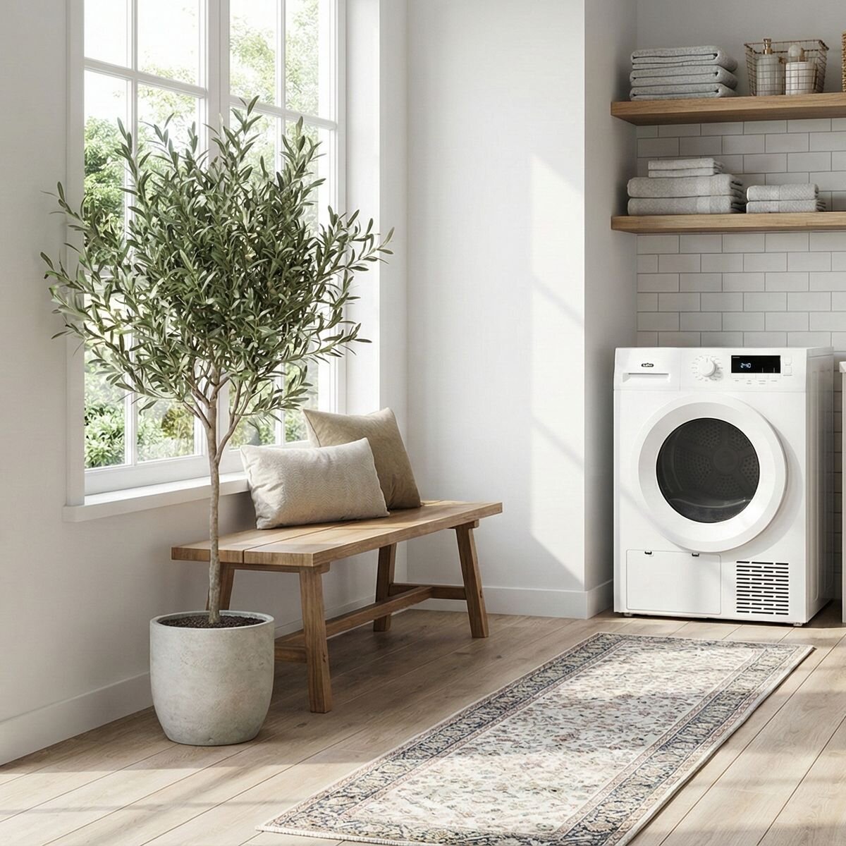 Mykin 6kg Front Load Washer and 8kg Heat Pump Dryer Package - White - Not Stackable - MFLW600WMHPD800W