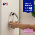 Permastik Matte Black Stainless Steel Deco Wall Hooks - 2 Pack