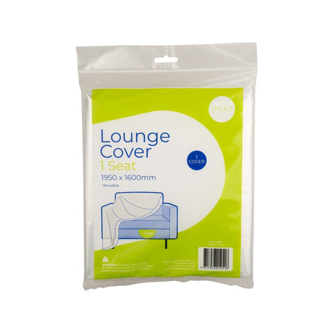 Packz 1 Seat Lounge Cover - 1950 x 1600mm - Clear - Reusable Protection - SuperSaverAU - view 1
