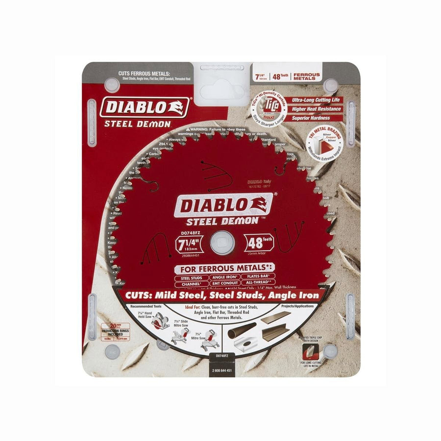 Diablo 184mm 48t Steel Demon Circular Saw Blade for Ferrous Metals - SuperSaverAU - view 1