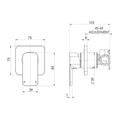 Mondella Overture Shower Wall Mixer - Brushed Nickel - Lead Free - 75mm x 140mm x 195mm - SuperSaverAU - view 2