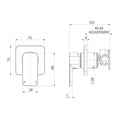 Mondella Overture Shower / Wall Mixer Brushed Nickel Lead Free 35mm Cartridge Lever Handle