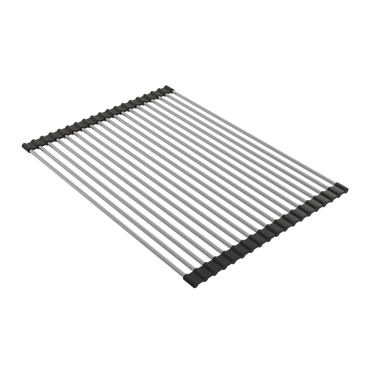 Turner Hastings Roller Mat Drainer - Stainless Steel with Black Rubber Ends, Dishwasher Safe - RM4332-SS