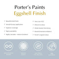 Porter's Paints Broadwall 100ml Eggshell Light Rosso - Washable, Low Odour - SuperSaverAU - view 4