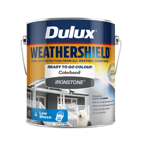 Dulux Weathershield Low Sheen Exterior Paint 4L - Ironstone - 4L - SuperSaverAU - view 1