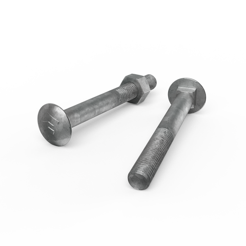 Zenith Hot Dip Galvanised Cup Head Bolts Nuts M10 x 90mm Durable - SuperSaverAU - view 1