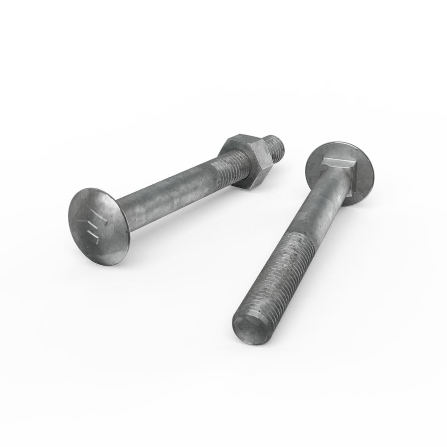 Zenith Hot Dip Galvanised Cup Head Bolts Nuts M10 x 90mm Durable - SuperSaverAU - view 1