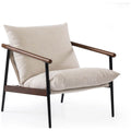 Zinus Wood and Metal Frame Armchair - Black, Ergonomic Sling Seat, Foam Cushion - AU-USHSL4ZC-31B