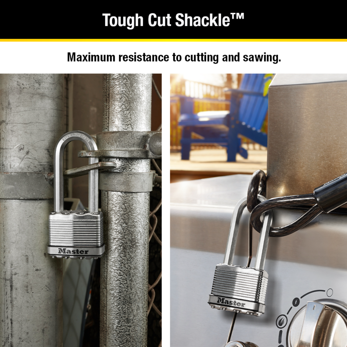 Master Lock 51mm Magnum Padlock - 64mm Extra Long Shackle - M5DLJ - SuperSaverAU - view 4