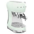 Smeg 50s Style Espresso Coffee Machine - 15 Bar, ThermoBlock, Steam Wand, Pastel Green - ECF02PGAU