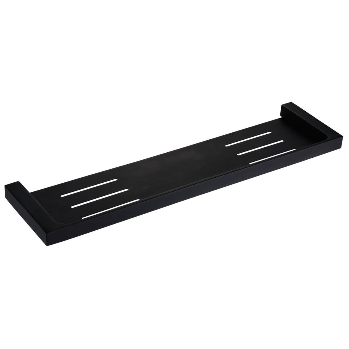 Mondella Matte Black Rumba Shower Shelf 450 x 110mm Metal Design - SuperSaverAU - view 1