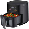 Kitchen Couture Clear View Colour Touch Air Fryer 4.5L - Black - 8 Presets, 1400W - 10005842