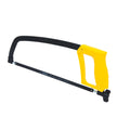 Stanley 12in Carbon Steel D-Shape Hacksaw, 24 TPI, 305mm Blade, Yellow Handle