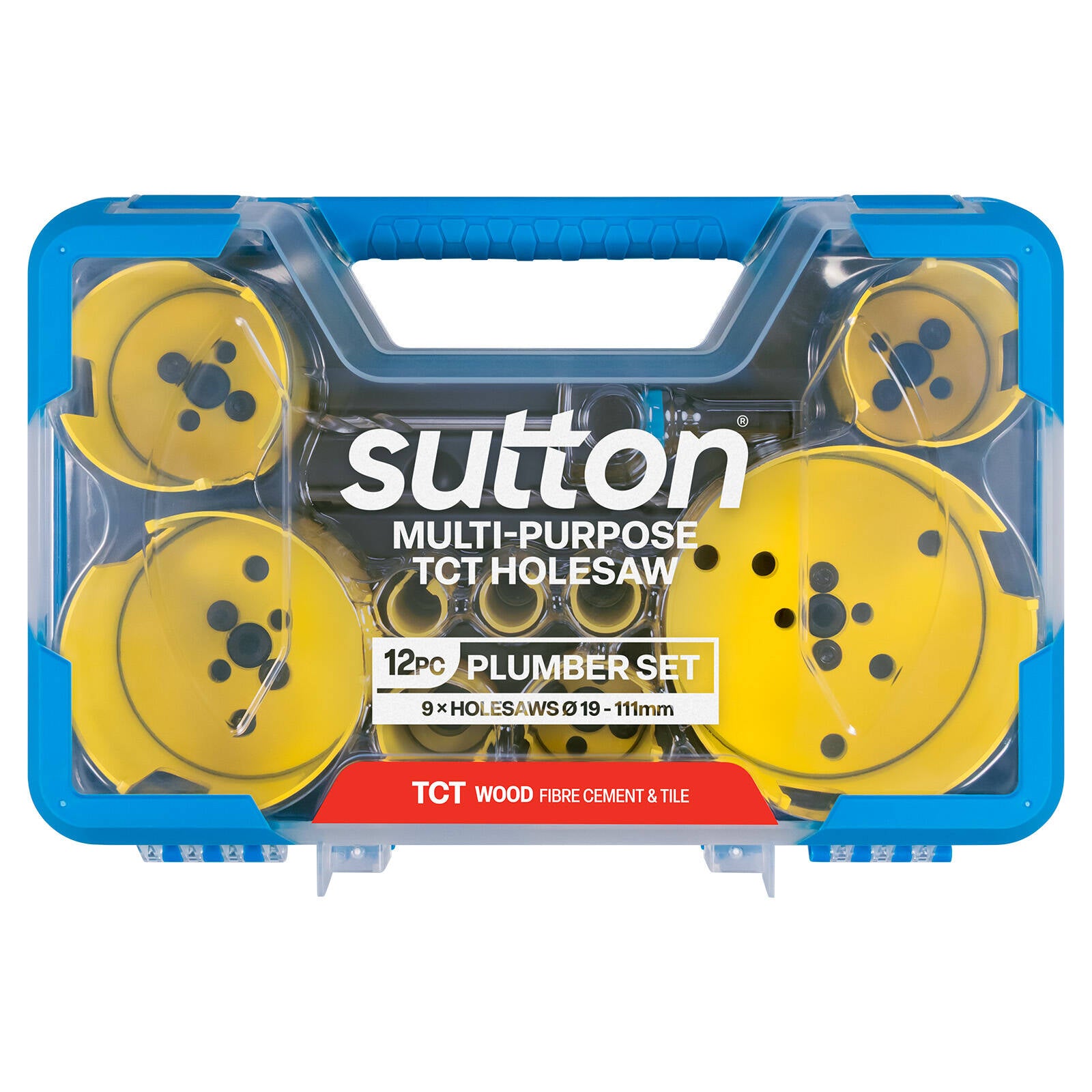 Sutton Tools 19-111mm 12 Piece Tungsten Carbide Plumber Holesaw Set