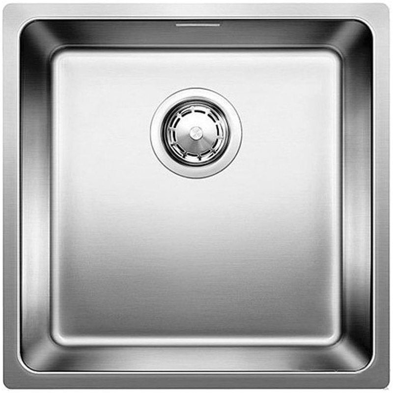Blanco single bowl undermount sink - 18/10 stainless steel, straight sides, tight radii - ANDANO400U