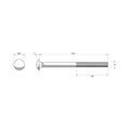 Zenith Hot Dip Galvanised Cup Head Bolts Nuts M12 x 170mm 12 Pack - SuperSaverAU - view 4