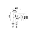 Blanco Slim Top-Lever Pull-Out Mixer Tap - Galvanic Chrome - 140° Swivel Spout - 527578