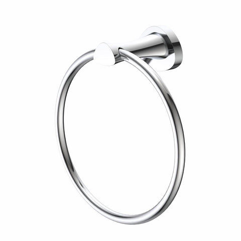 Caroma Towel Ring - Polished Chrome - 180mm Brass - Elegant Design - SuperSaverAU - view 1