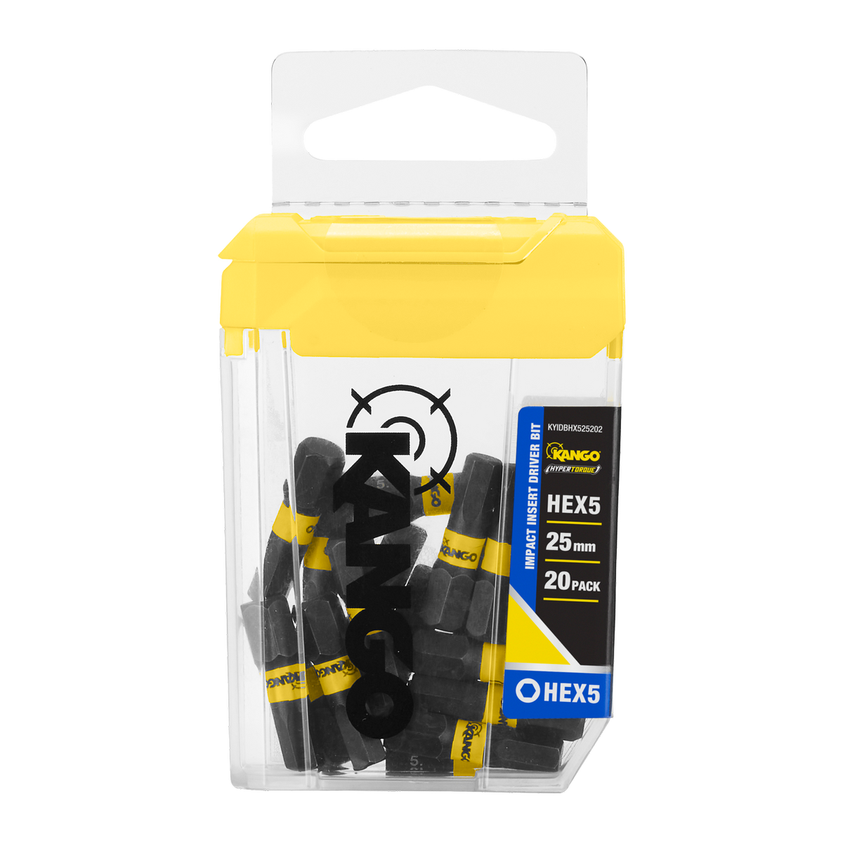Kango 25mm HEX5 Impact Driver Insert Bits - 20 Pack - Durable & Magnetised - SuperSaverAU - view 1