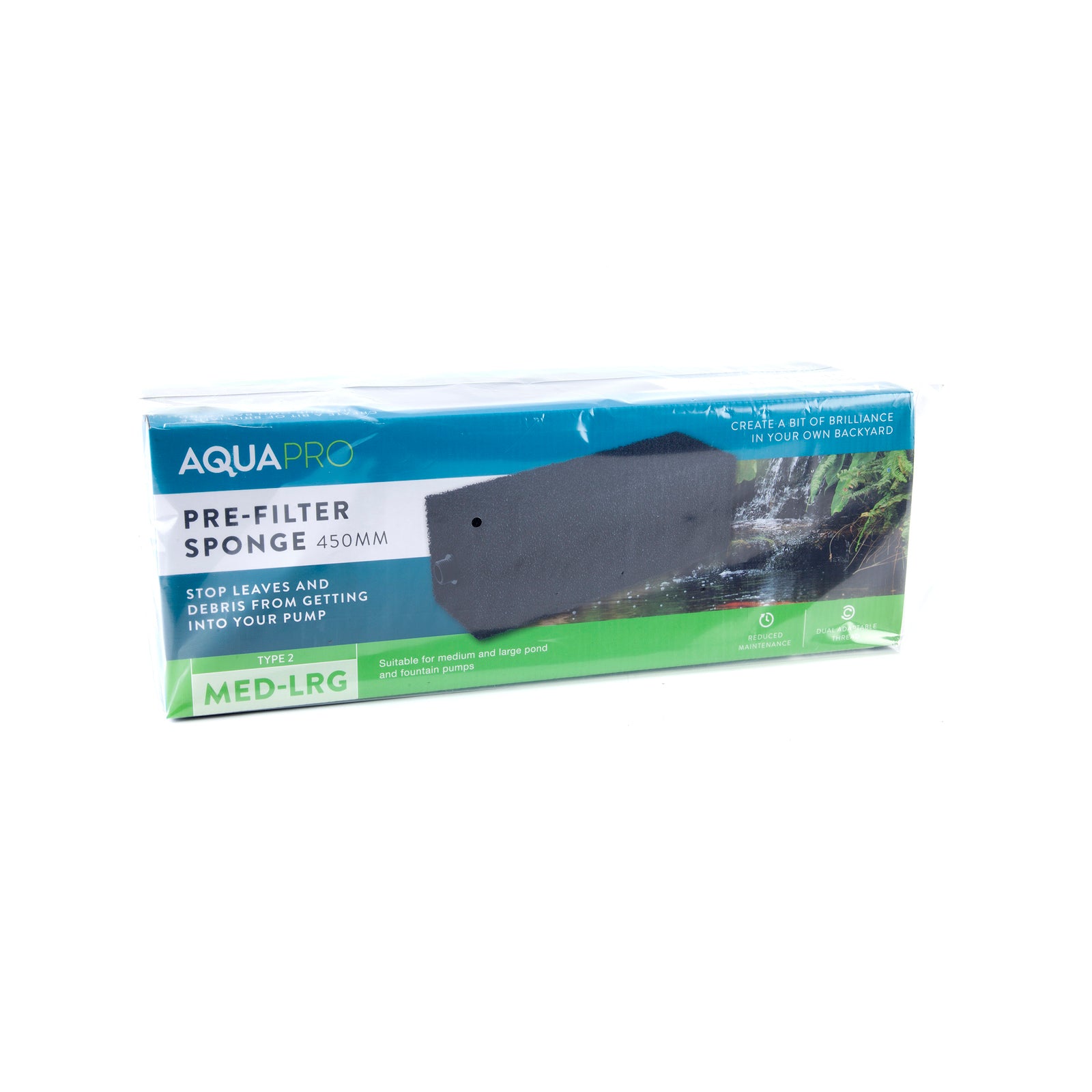 Aquapro Large Pre-Filter Sponge 450 x 160 x 160mm, Submersible, Protects Pond Pump