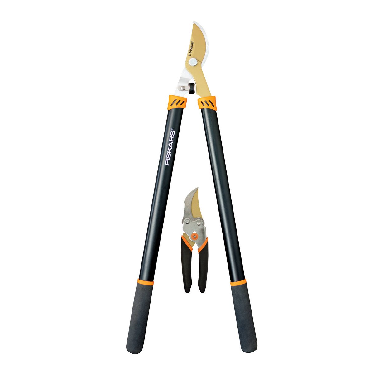Fiskars Titanium Lopper and Pruner Set 1048181 - 2 Piece - 38mm & 16mm Cutting Capacity - SuperSaverAU - view 2