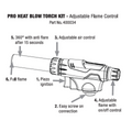 Blow Torch Adjustable Air Control - Butane Gas - 145mm x 110mm - Precision Heating - SuperSaverAU - view 2