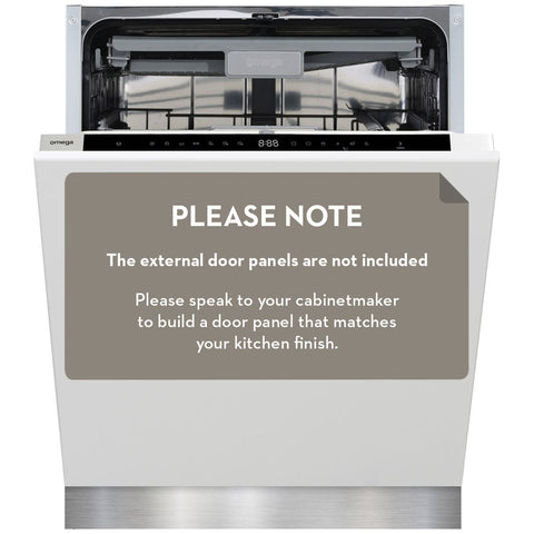 Omega 60cm Fully Integrated Dishwasher - 15 Place Settings, Auto Open Drying, Seven Programs - ODWIF6015