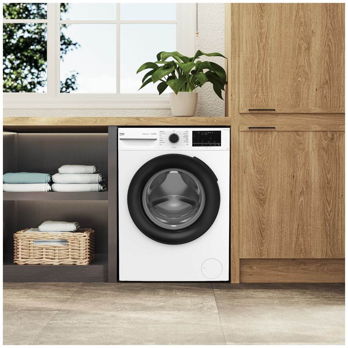 Beko 10kg Front Load Washing Machine - White, SteamCure, EnergySpin, ColdWash, Hygiene+ Cycle - BFLB1010W