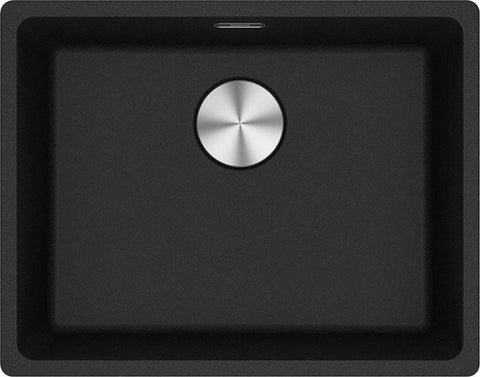 Franke Maris 520mm topmount granite sink - Onyx, hidden overflow - MRG610-52ONB