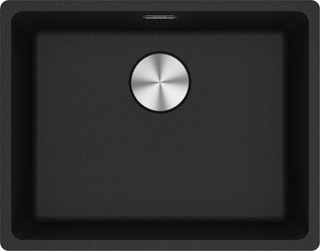 Franke Maris 520mm topmount granite sink - Onyx, hidden overflow - MRG610-52ONB