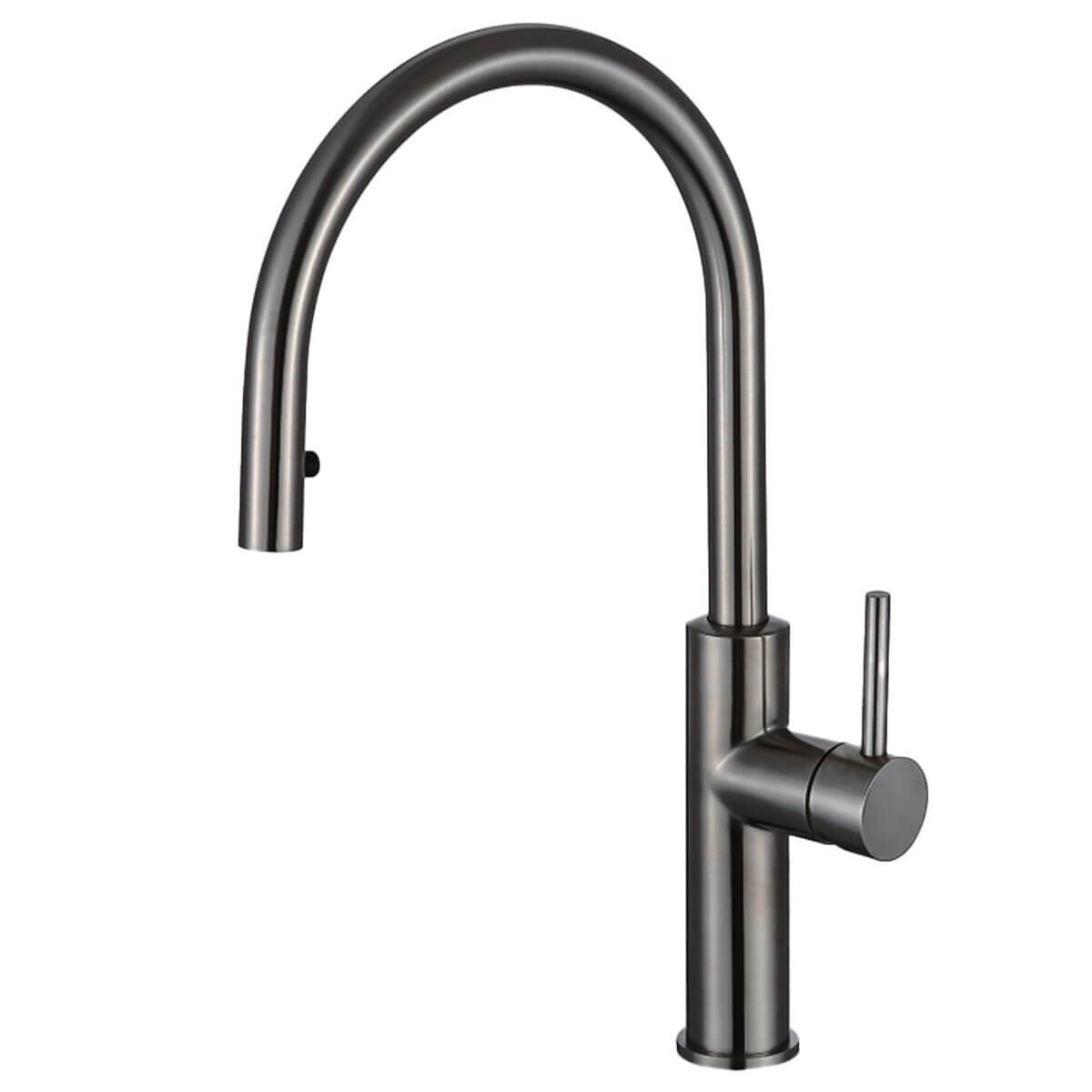 Titan Essentials 285mm Single Bowl Sink and Pull Out Gooseneck Mixer Tap Package - Gunmetal - TSGMPK282