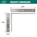 Carinya Heavy Duty Angle Bracket - 200 x 150mm - Silver - Zinc Plated - 30kg Capacity - SuperSaverAU - view 4