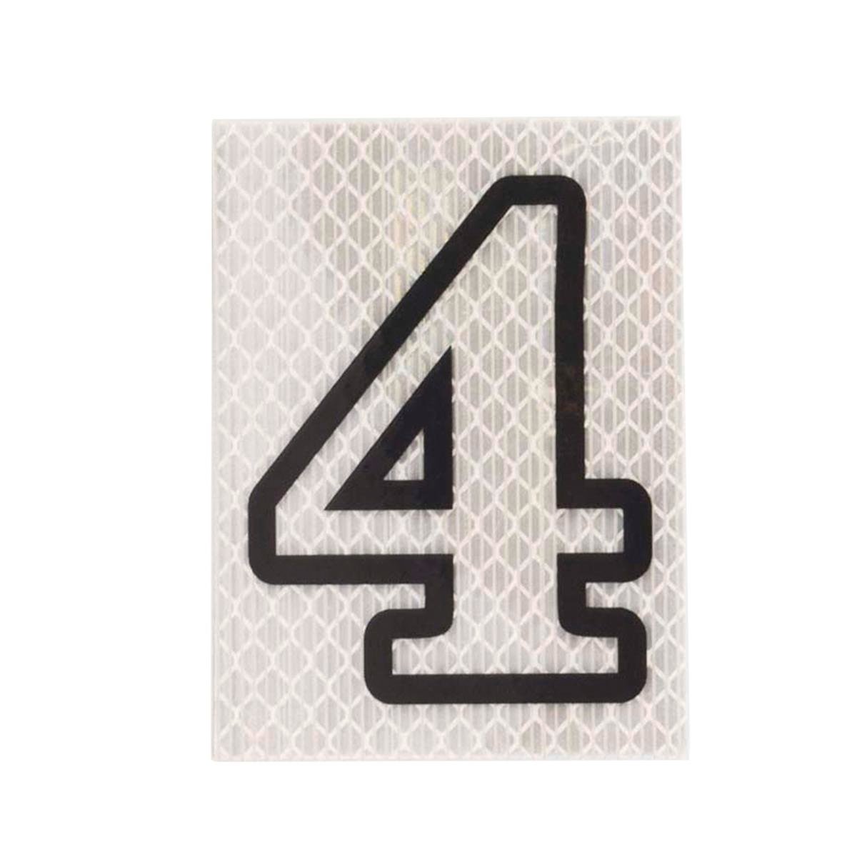 Sandleford 80mm Self Adhesive Night Shine House Number 4 - Silver