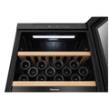 Hisense 108 Bottle Dual Zone Wine Cabinet - Black Glass - Triple Glazed - Frost Free - HRWC108B