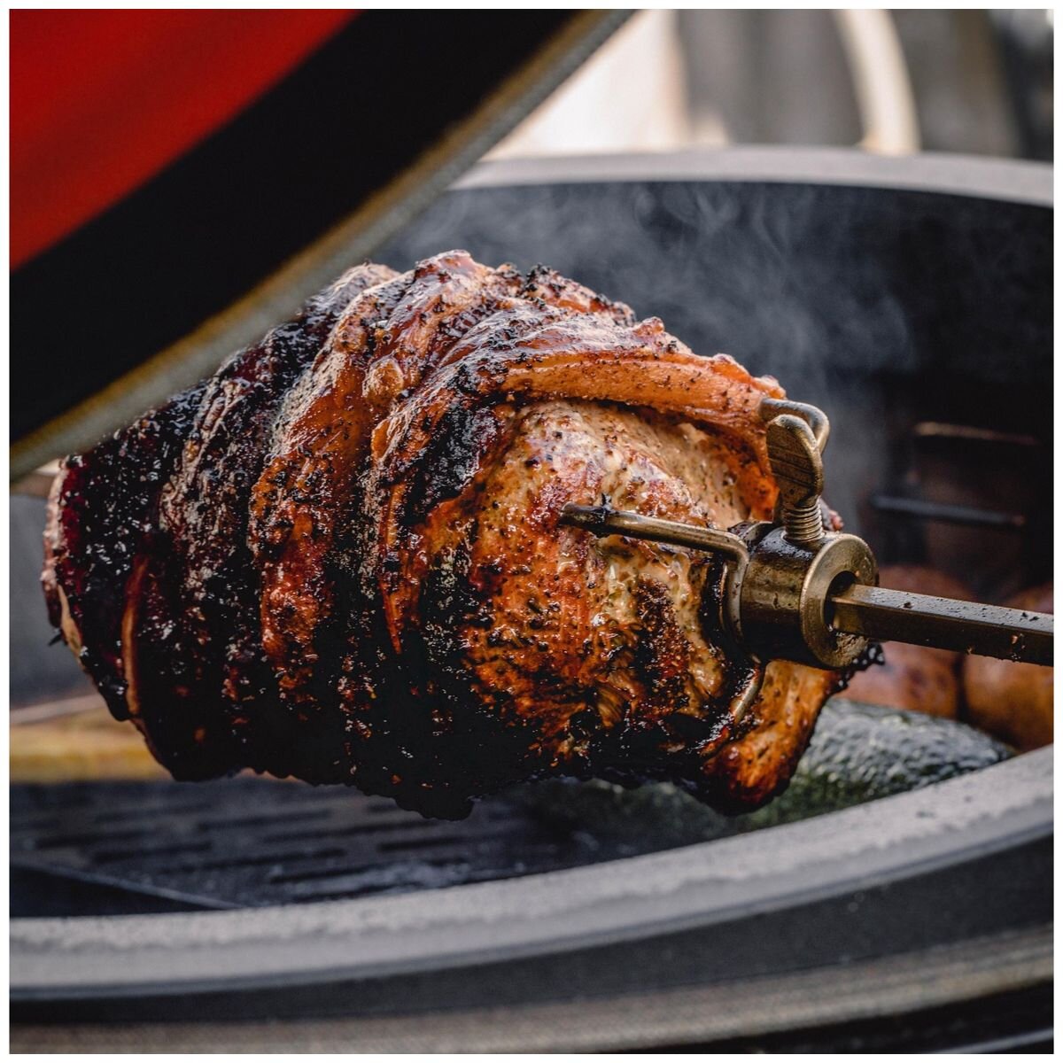 Kamado Joe JoeTisserie rotisserie for Classic Joe - 240V (AU), stainless steel ring, black - KJ-TISSERIEAU