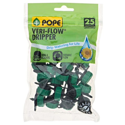 Pope Veri-Flow Dripper - 25 Pack - Polypropylene - Adjustable Flow - SuperSaverAU - view 1