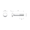 Zenith Hot Dip Galvanised Cup Head Bolts Nuts M12 x 75mm 12 Pack - SuperSaverAU - view 4
