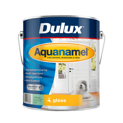 Dulux Aquanamel Gloss Enamel Paint 4L Deep Base UV Resistant