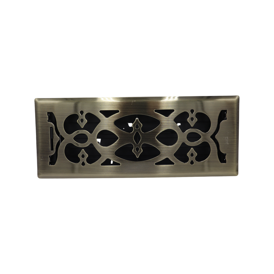 Accord Antique Brass Victorian Floor Vent 10 x 30cm Metal Adjustable - SuperSaverAU - view 1