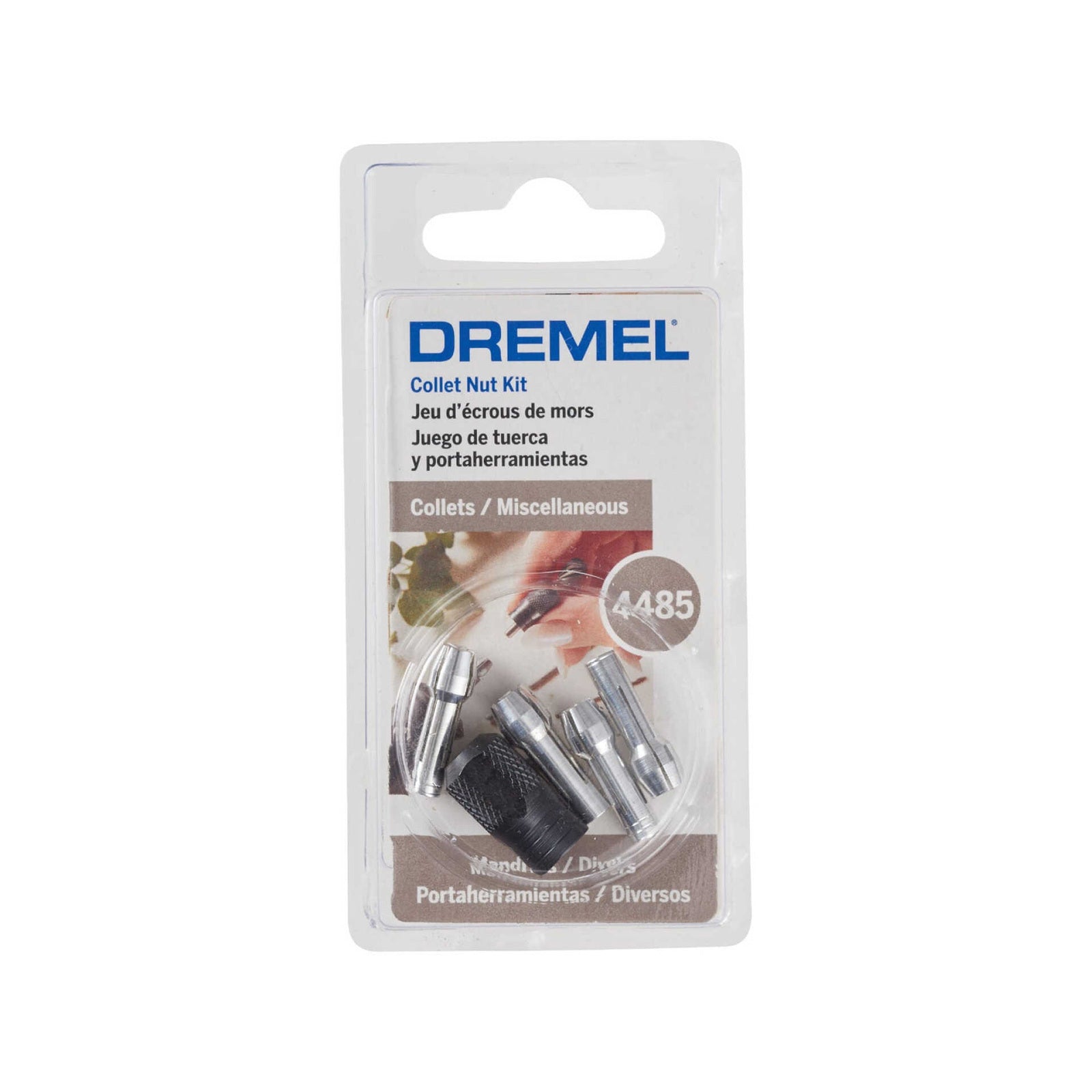Dremel Quick Change Collet Nut Kit (4485), 5 Piece Metal Set