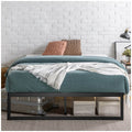 Zinus King Single Quick Lock metal bed frame - black steel, 35.5cm frame height - AU-QLSP-14B
